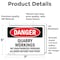 Signmission Quarry Workings No Unauthorized Persons Danger Sign, Vinyl Decal, 7in W x 5in L, 2PK OS-2PACK-DS-D-57-L-1891 - alternate 2